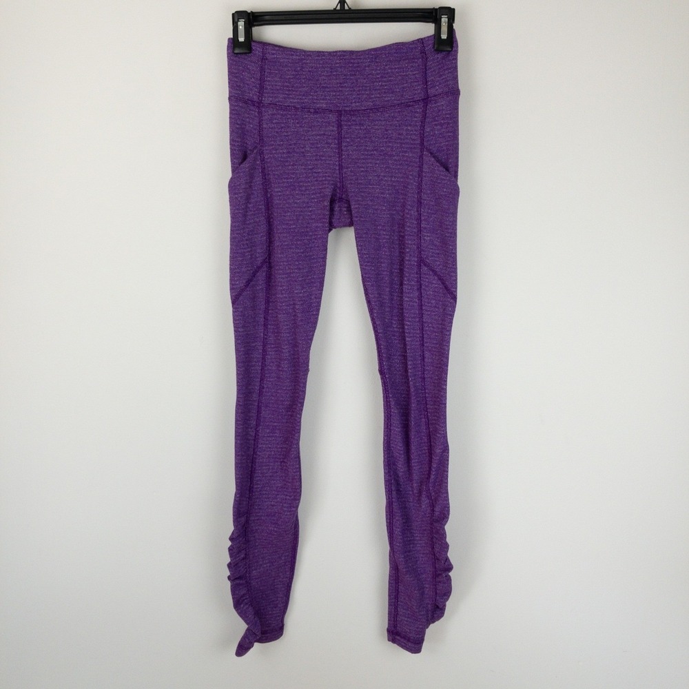 Lululemon Pants Womens 4 (24x28) Speed Tight Heathered Herringbone Stretch